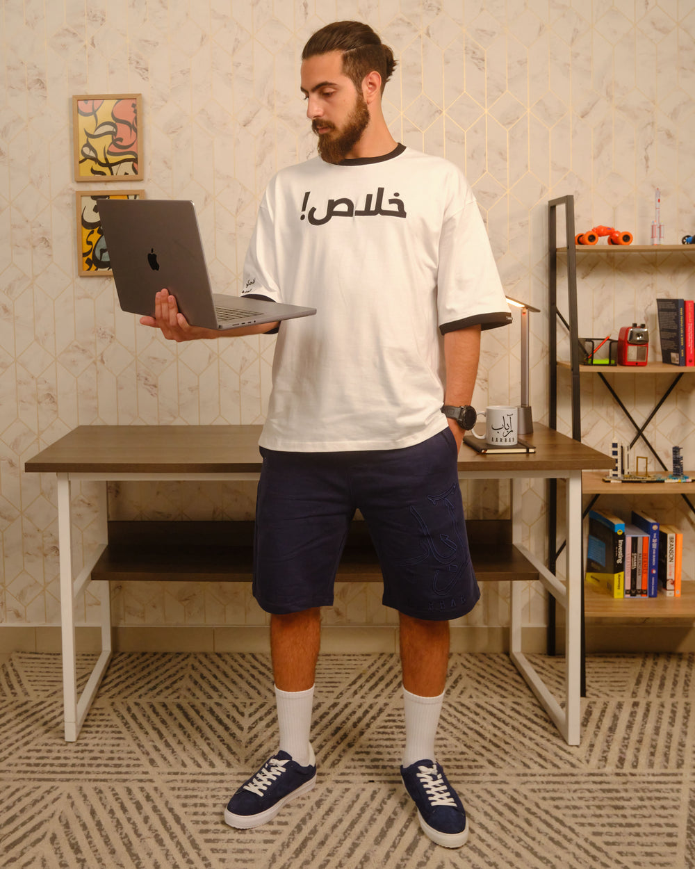 NAVY BLUE CASUAL SHORTS - MST001