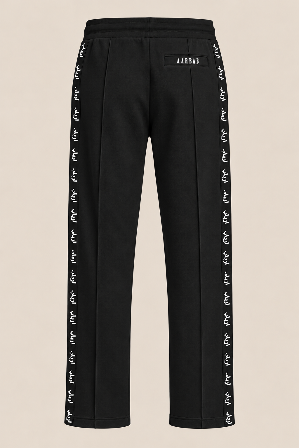 AARBAB Joggers in black, AARBAB, back flat lay