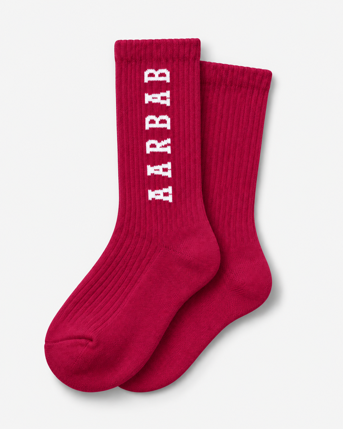 Aarbab Crew Socks in Maroon – pair detail
