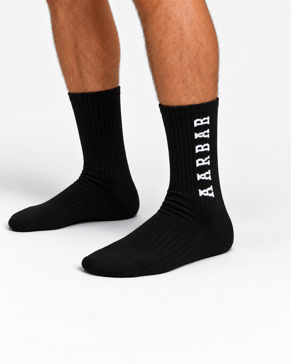 Aarbab Crew Socks in Black – on foot