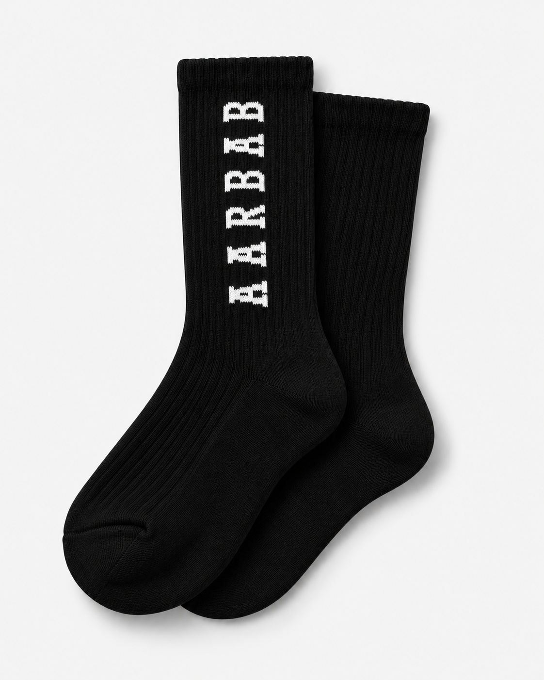 Aarbab Crew Socks in Black – pair detail
