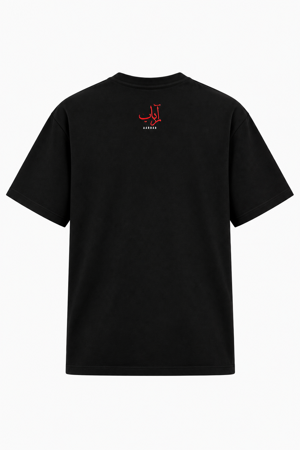 Dressed To Kill T-shirt in black, AARBAB, back flat lay