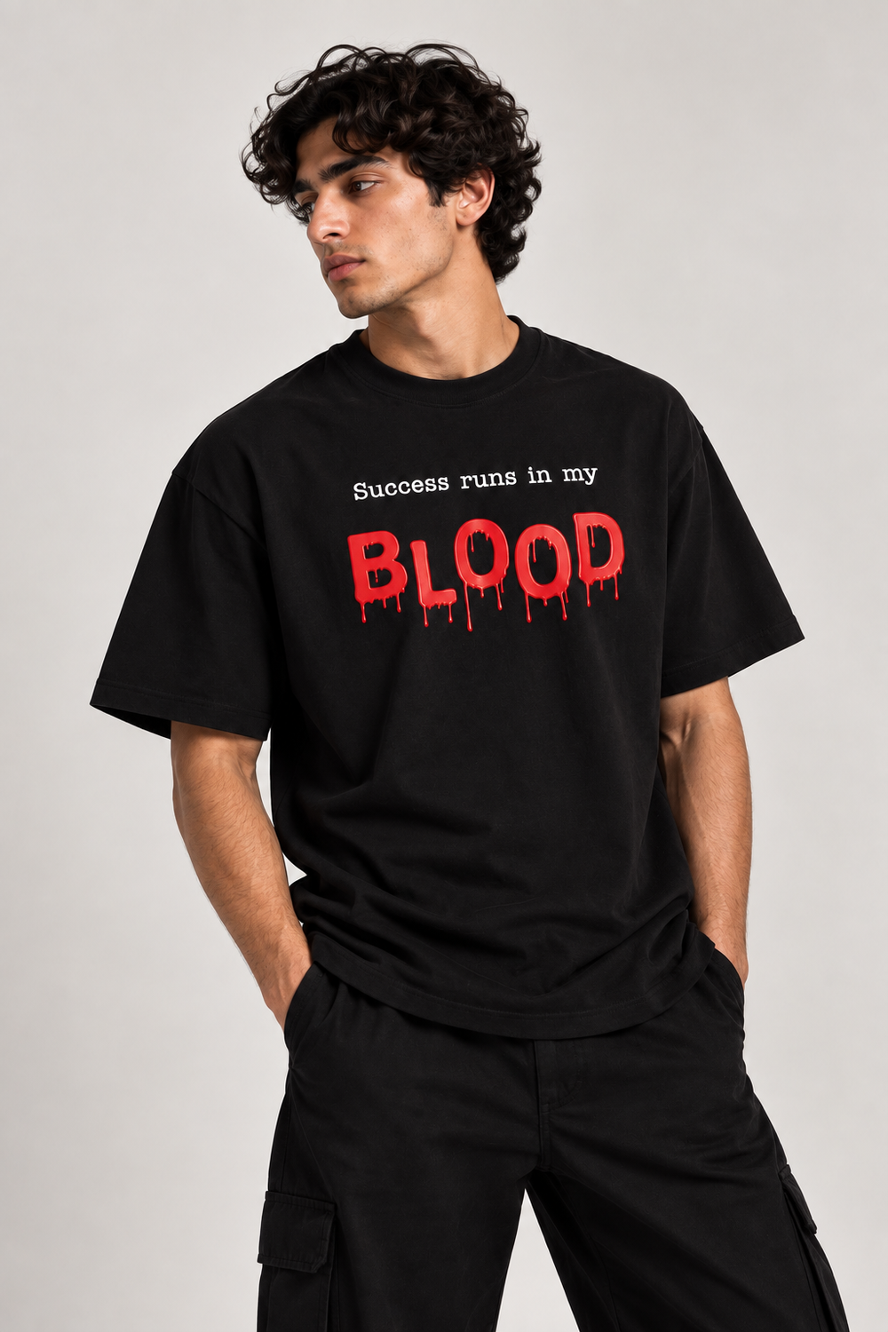 Success Runs In My Blood T-shirt in black, AARBAB, front view