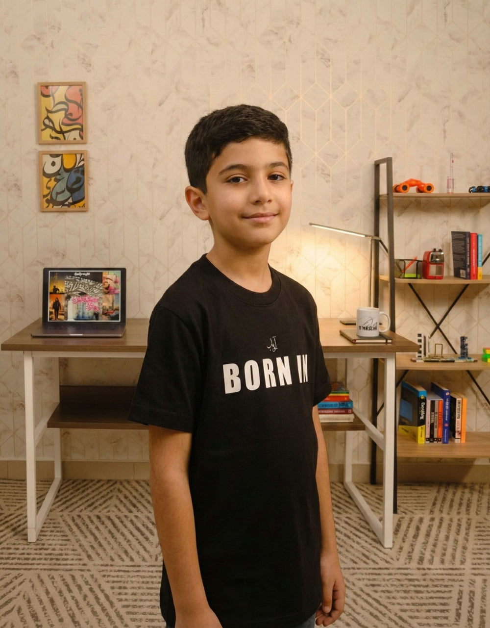 KIDS “BORN IN DUBAI” T-SHIRT