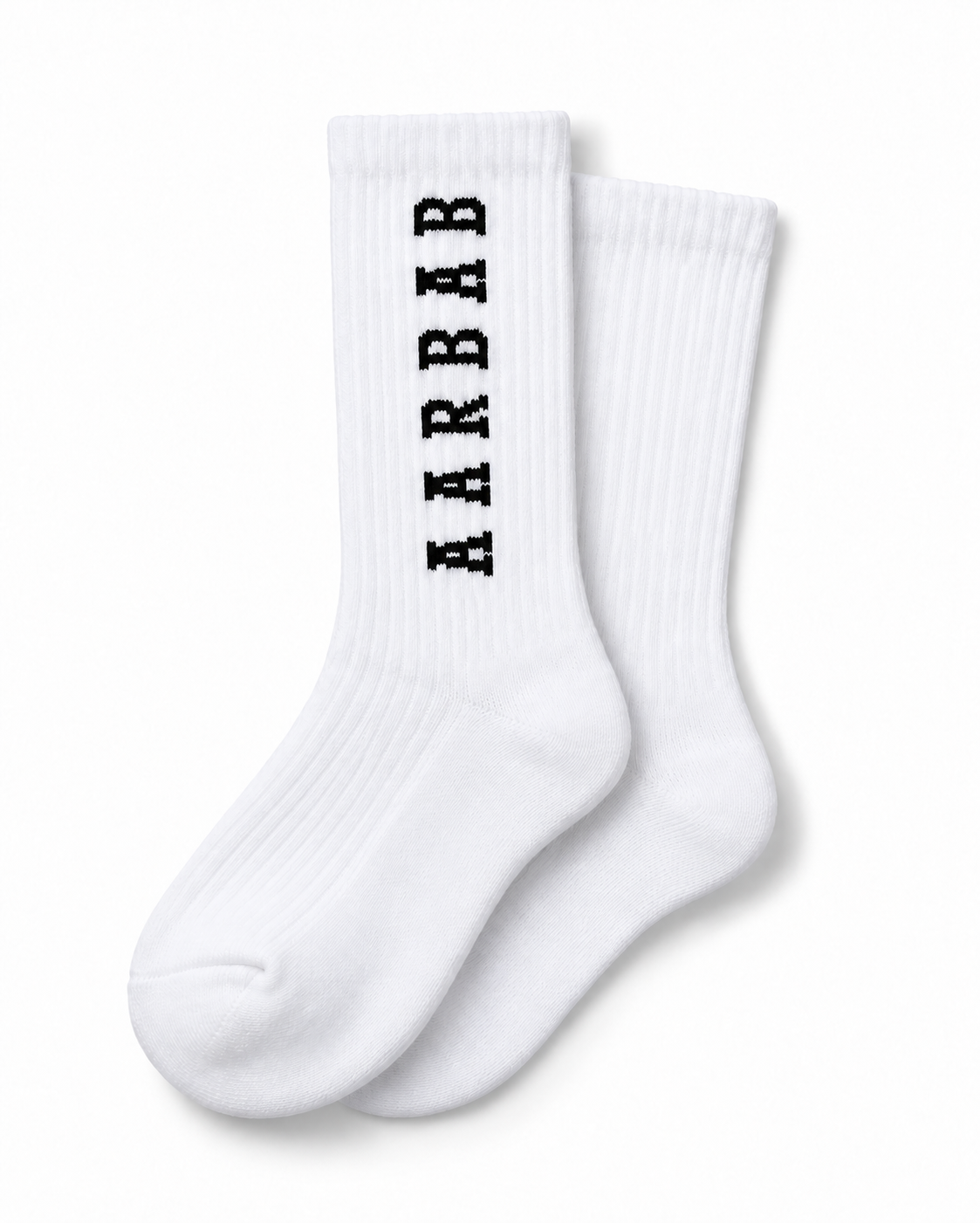Aarbab Crew Socks in White – pair detail